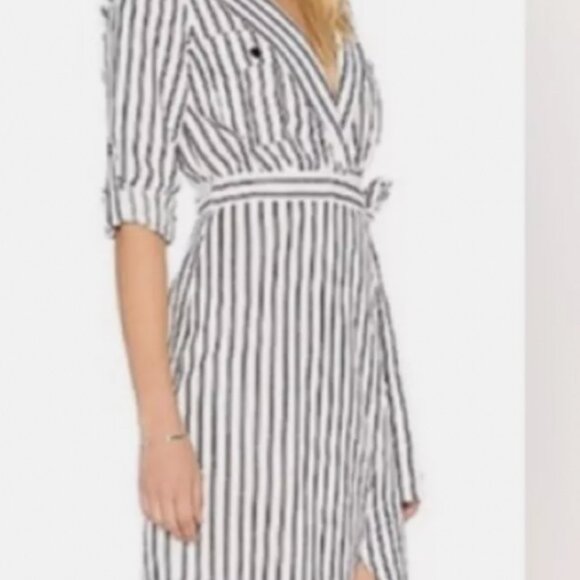 Majorelle Yuma Linen Wrap Dress sz Medium - Picture 1 of 5